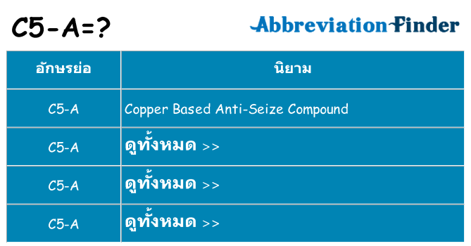 อะไรไม่ c5-a ถึง