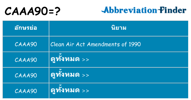 อะไรไม่ caaa90 ถึง