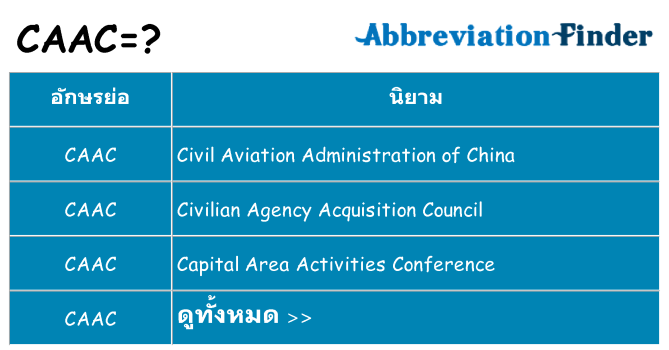 อะไรไม่ caac ถึง