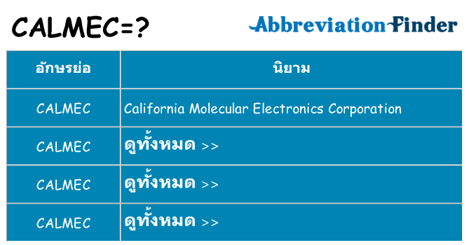 อะไรไม่ calmec ถึง