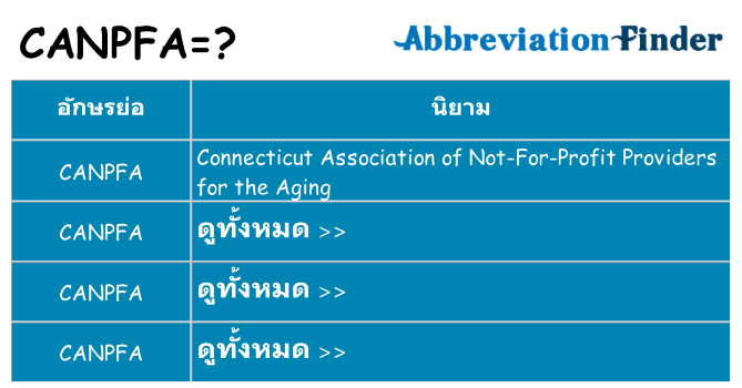อะไรไม่ canpfa ถึง