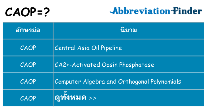 อะไรไม่ caop ถึง