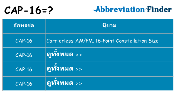 อะไรไม่ cap-16 ถึง