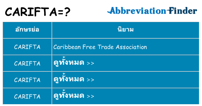 อะไรไม่ carifta ถึง