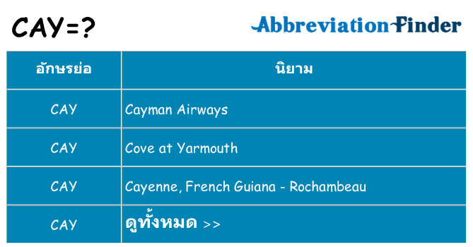 อะไรไม่ cay ถึง
