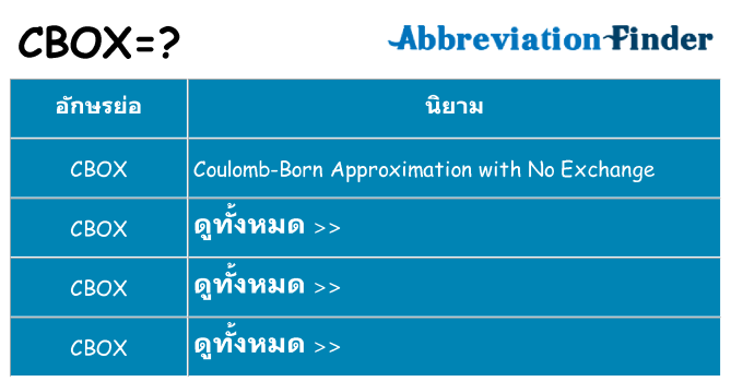 อะไรไม่ cbox ถึง