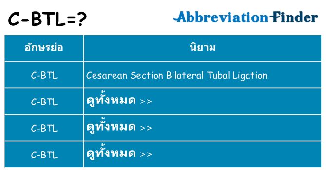 อะไรไม่ c-btl ถึง