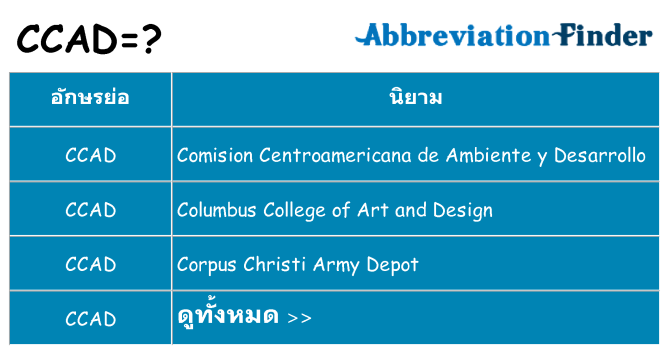 อะไรไม่ ccad ถึง