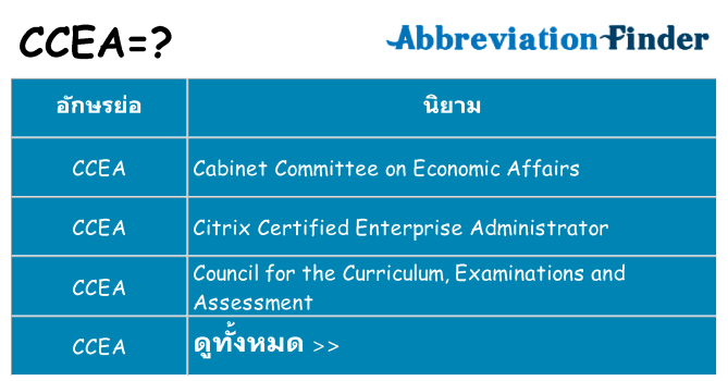 อะไรไม่ ccea ถึง