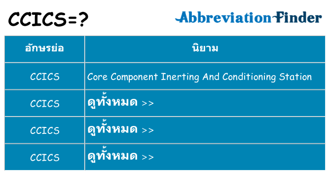 อะไรไม่ ccics ถึง