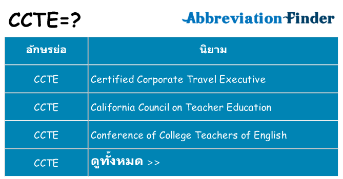 อะไรไม่ ccte ถึง