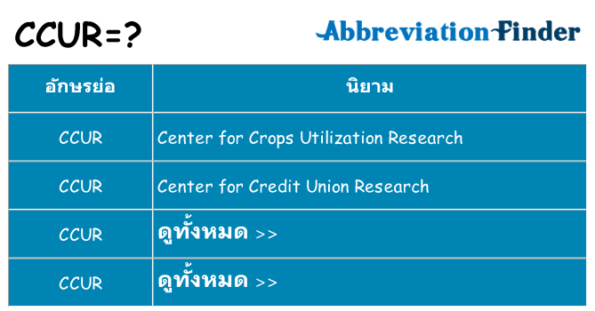 อะไรไม่ ccur ถึง