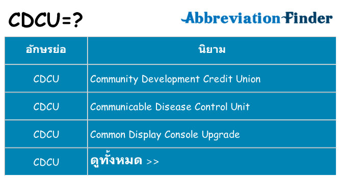 อะไรไม่ cdcu ถึง