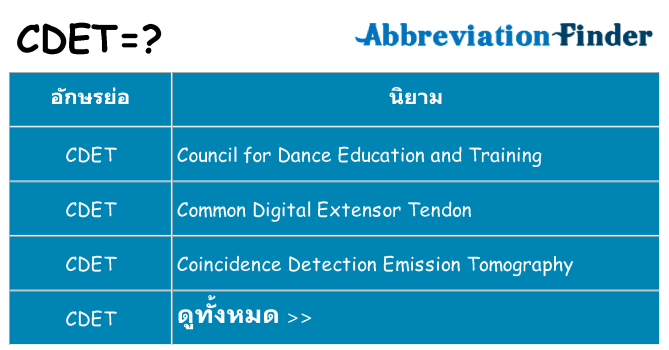 อะไรไม่ cdet ถึง