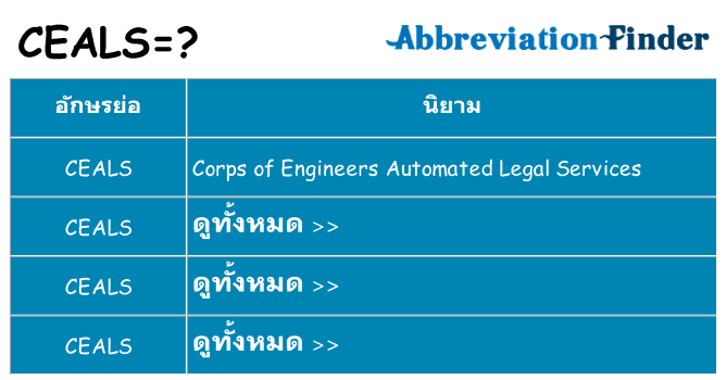 อะไรไม่ ceals ถึง
