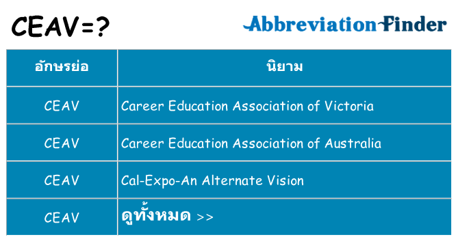 อะไรไม่ ceav ถึง