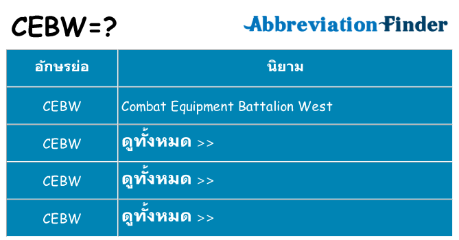 อะไรไม่ cebw ถึง