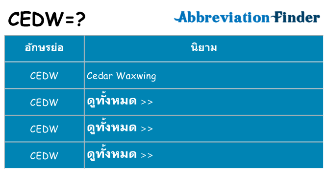 อะไรไม่ cedw ถึง