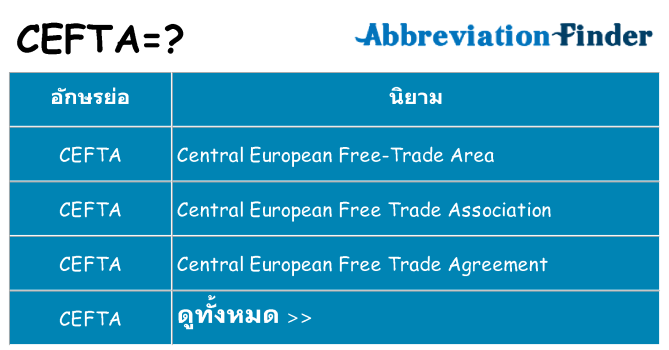 อะไรไม่ cefta ถึง