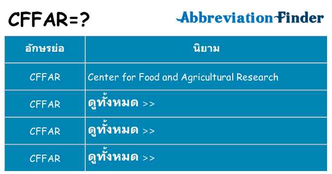 อะไรไม่ cffar ถึง