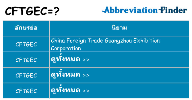 อะไรไม่ cftgec ถึง
