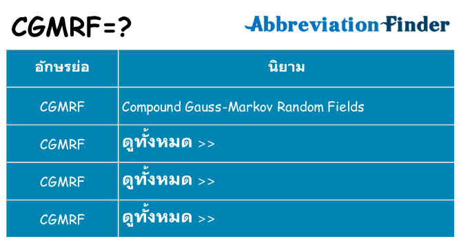 อะไรไม่ cgmrf ถึง