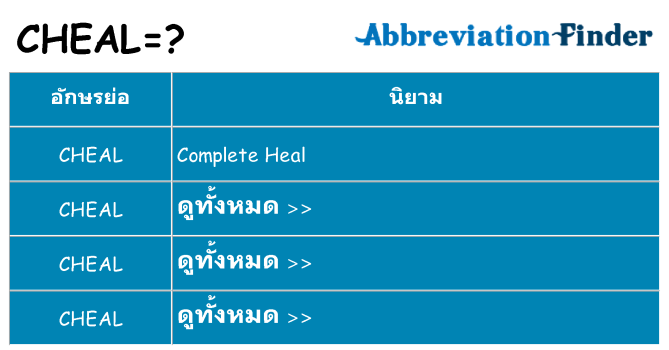 อะไรไม่ cheal ถึง