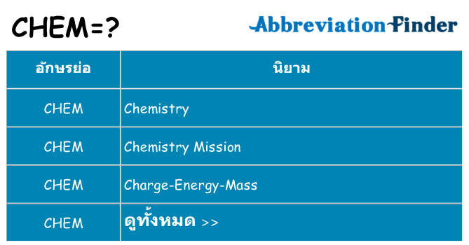 อะไรไม่ chem ถึง
