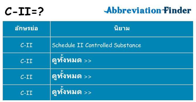 อะไรไม่ c-ii ถึง