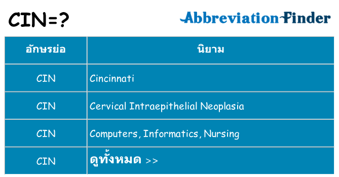 อะไรไม่ cin ถึง