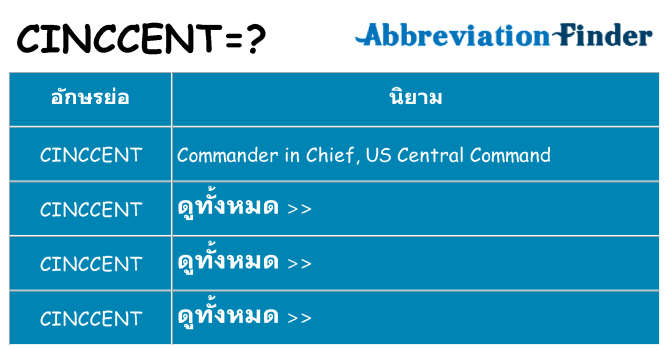 อะไรไม่ cinccent ถึง