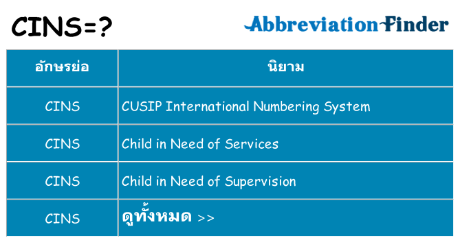 อะไรไม่ cins ถึง