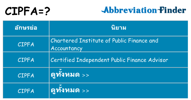 อะไรไม่ cipfa ถึง