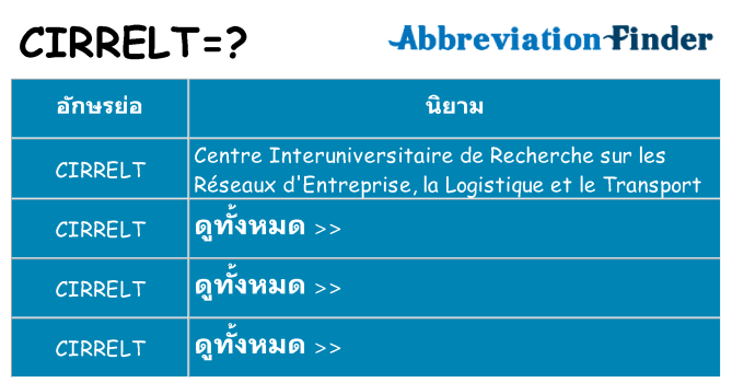 อะไรไม่ cirrelt ถึง