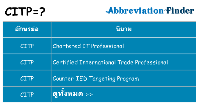 อะไรไม่ citp ถึง