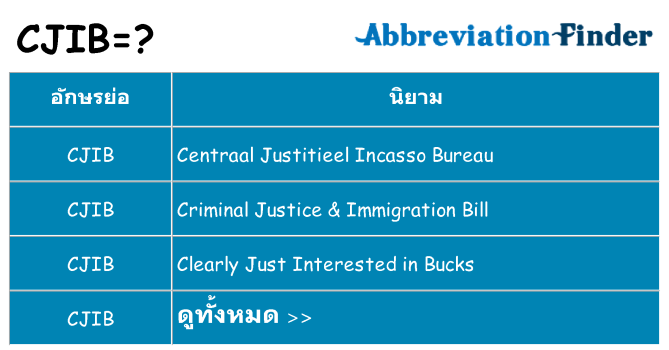 อะไรไม่ cjib ถึง