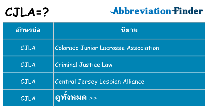 อะไรไม่ cjla ถึง