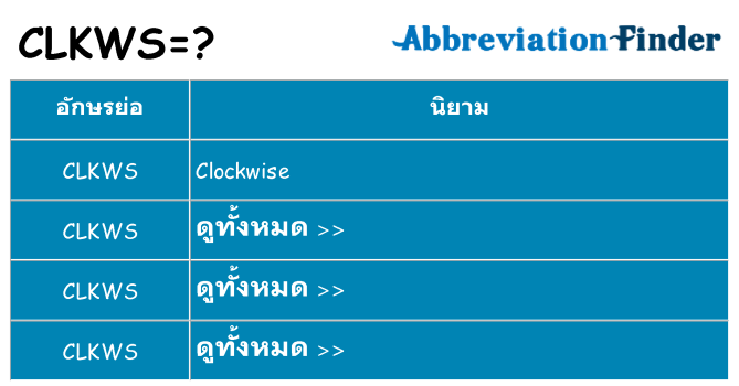 อะไรไม่ clkws ถึง