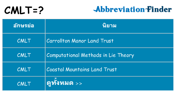 อะไรไม่ cmlt ถึง