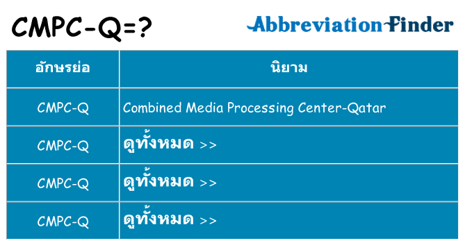 อะไรไม่ cmpc-q ถึง