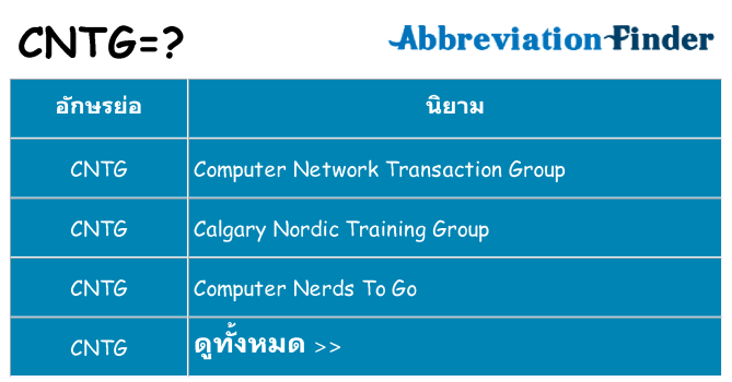 อะไรไม่ cntg ถึง