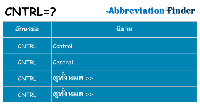 อะไรไม่ cntrl ถึง