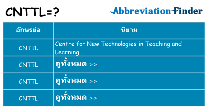 อะไรไม่ cnttl ถึง