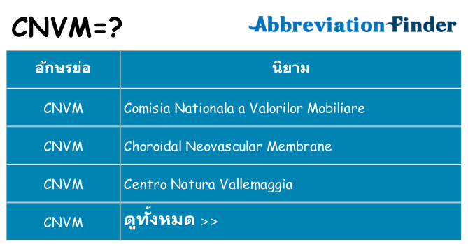 อะไรไม่ cnvm ถึง