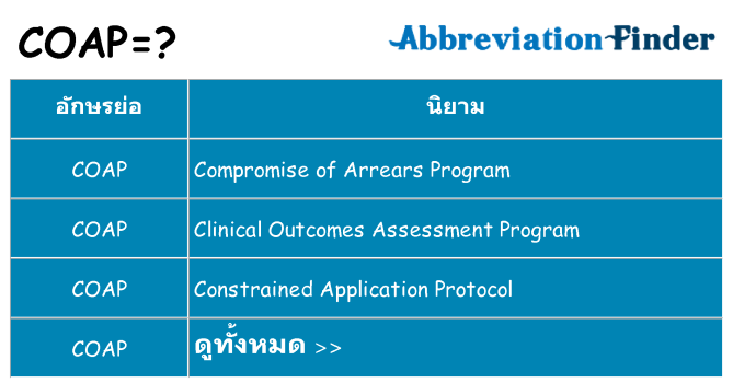 อะไรไม่ coap ถึง