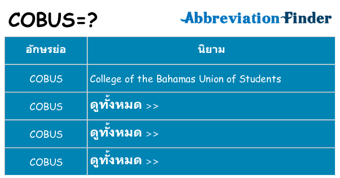 อะไรไม่ cobus ถึง