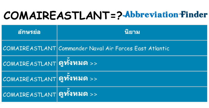 อะไรไม่ comaireastlant ถึง