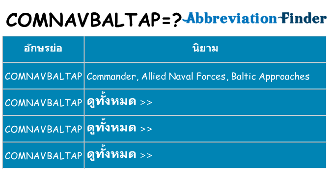 อะไรไม่ comnavbaltap ถึง