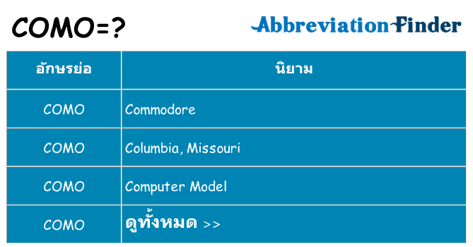 อะไรไม่ como ถึง