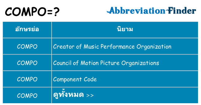 อะไรไม่ compo ถึง
